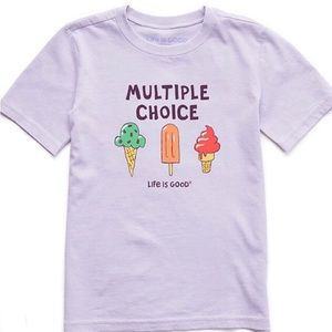 Life is Good ~ Lilac Purple 'Multiple Choice' Tee - Kids ~ XXL